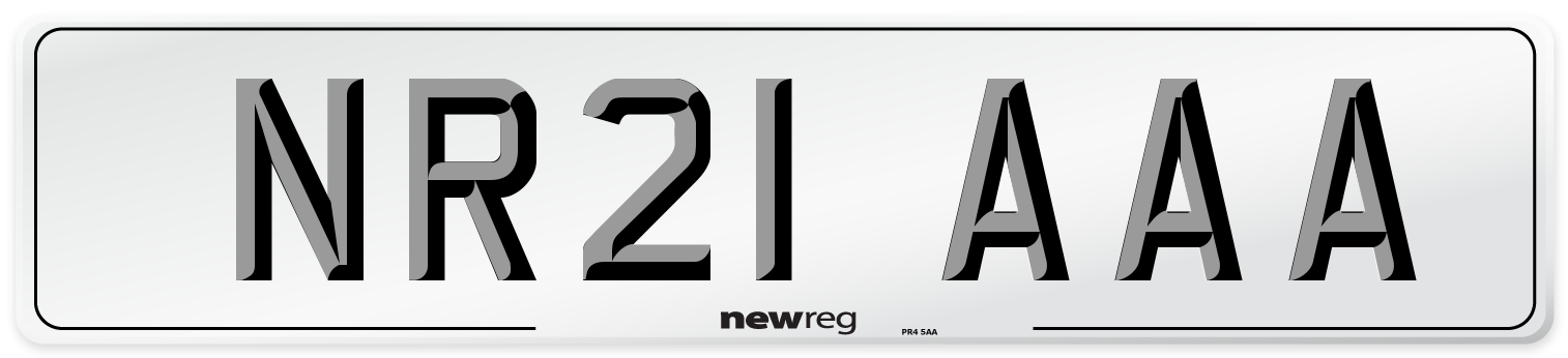 NR21 AAA Number Plate from New Reg